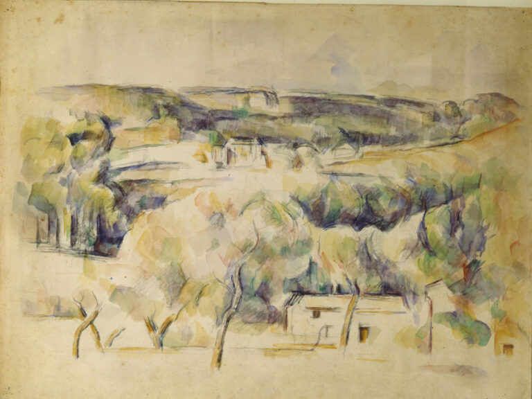 Paul Cezanne, Paysage Proven, 1900-1904, pencil and watercolor on paper