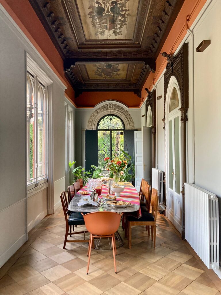 Sala da pranzo di Casa Somma ph Giulia Marani