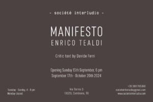 Enrico Tealdi - Manifesto