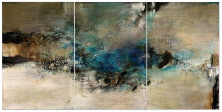 zao wou ki 050680 triptyque 1980 courtesy of chrsities Buoni risultati per le aste d’arte di Christie's a Hong Kong