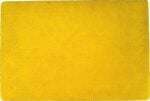 Yves Klein e Arman Le Vide et Le Plein, Yves Klein Monochrome jaune sans titre, (M 73) 1957 Pigmento puro e resina sintetica su garza su pannello di legno 40 × 60 × 3 cm Collezione Giancarlo e Danna Olgiati, Lugano © Succession Yves Klein / 2024, ProLitteris, Zürich