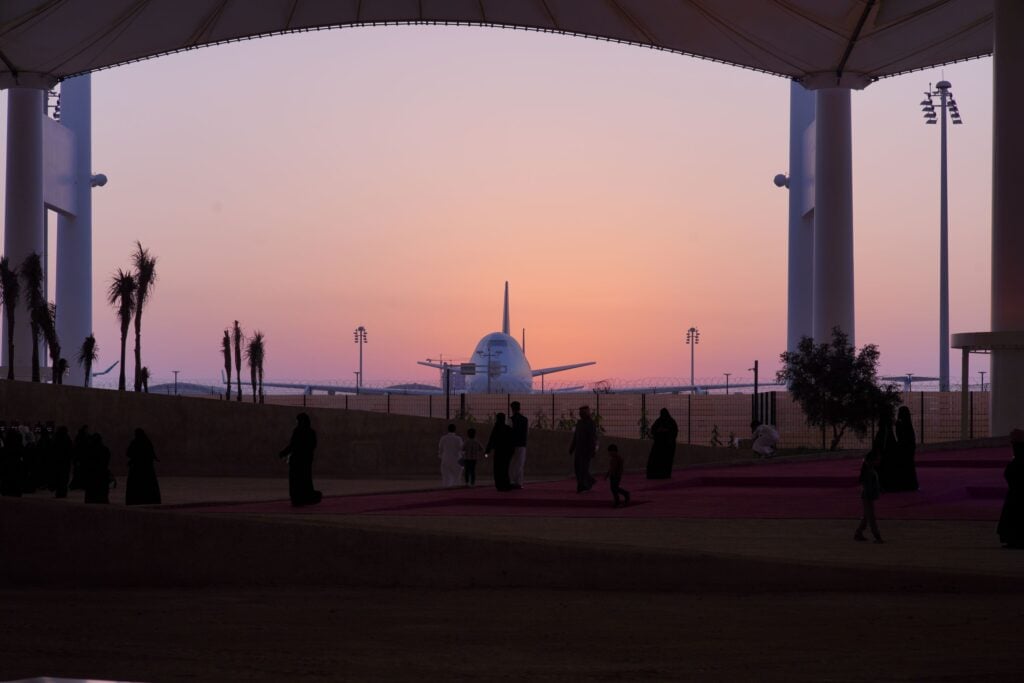 The 2023 Islamic Arts Biennale at the Western Hajj Terminal of King Abdulaziz International Airport, image courtesy of the Diriyah Biennale Foundation