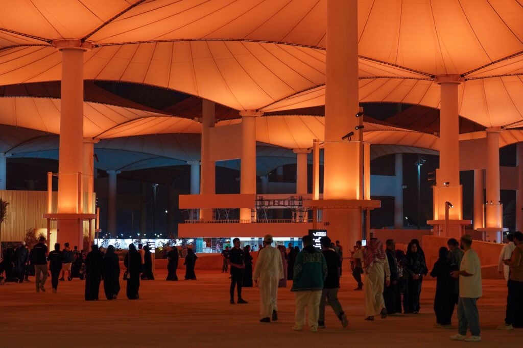 The 2023 Islamic Arts Biennale at the Western Hajj Terminal of King Abdulaziz International Airport, image courtesy of the Diriyah Biennale Foundation