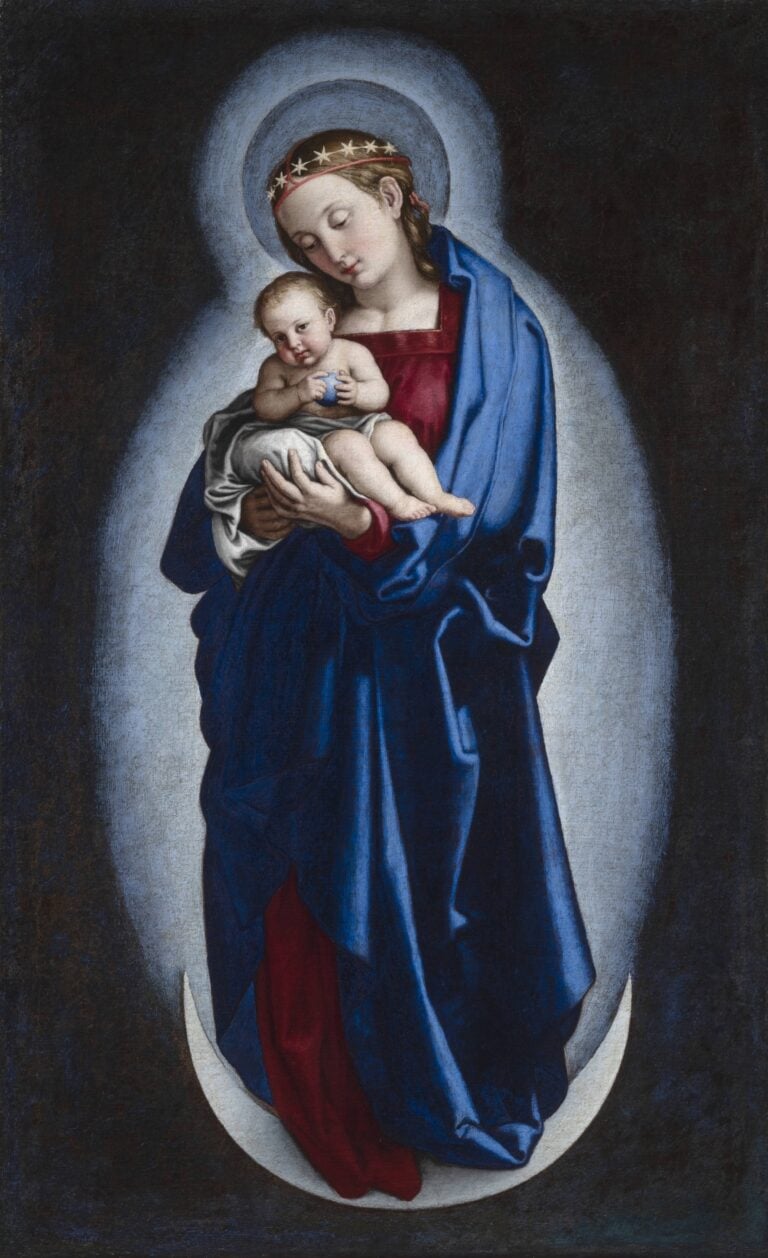 Sassoferrato, Immacolata Concezione, olio su tela, cm. 73x45, Pesaro-Milano, Altomani & Sons