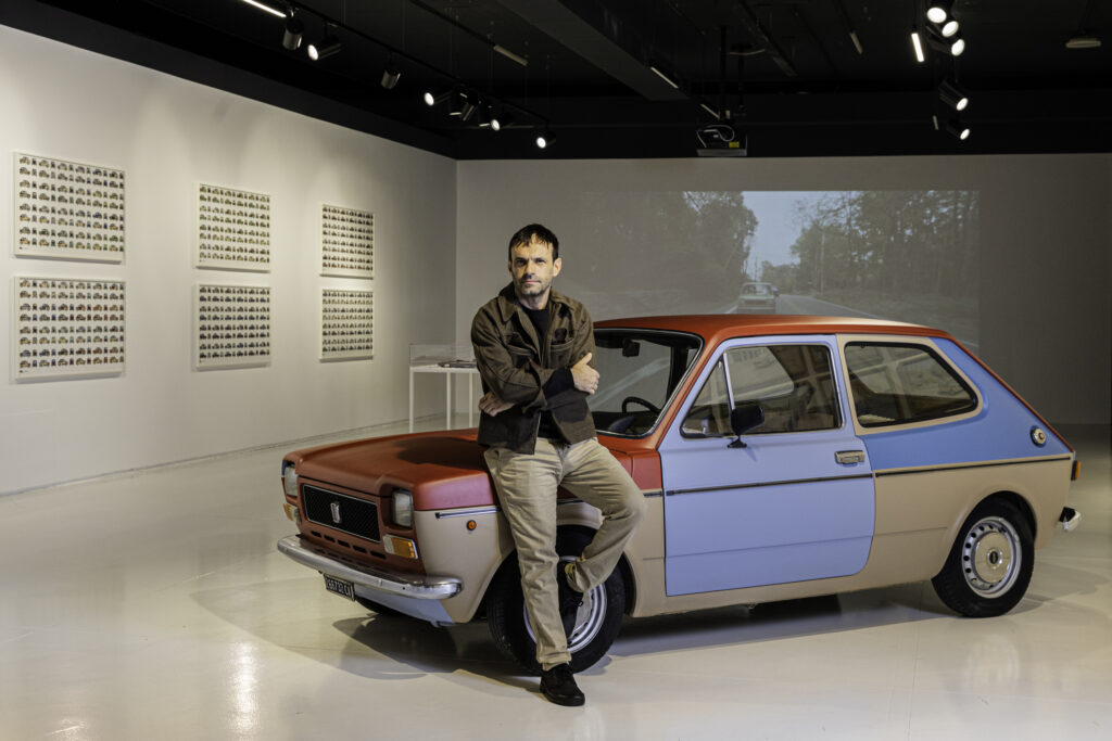 Christian Chironi al MAUTO di Torino con la sua Fiat 127 Special, Photo Credits Cosimo Maffione