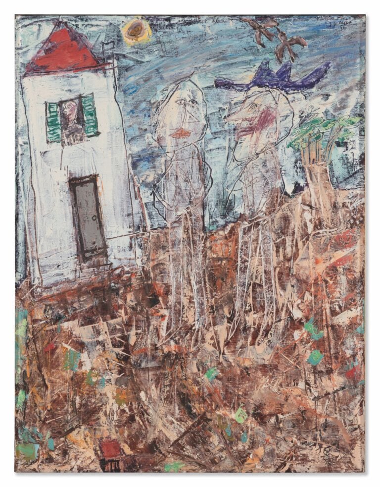 Jean Dubuffet, Visiteur au chapeau bleu. Courtesy Sotheby’s