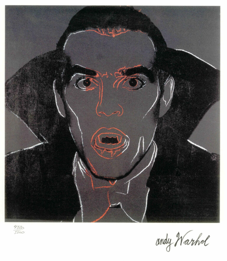 Vampiri, Andy Warhol, Dracula, 1981, litografia a colori. Collezione privata, Crema