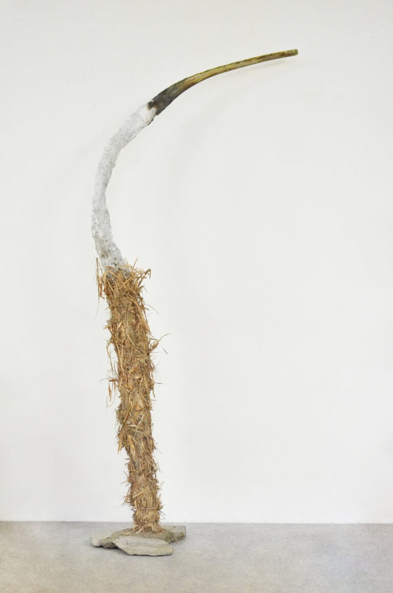 Antonio Fiorentino, Untitled, 2024, wood, resin, salt, 184 x 50 x 40 cm 1