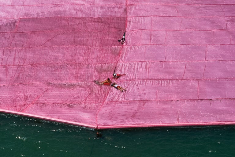 Christo and Jeanne-Claude, 'Surrounded Islands, Biscayne Bay, Greater Miami, Florida, 1980–83.' Photos Wolfgang Volz