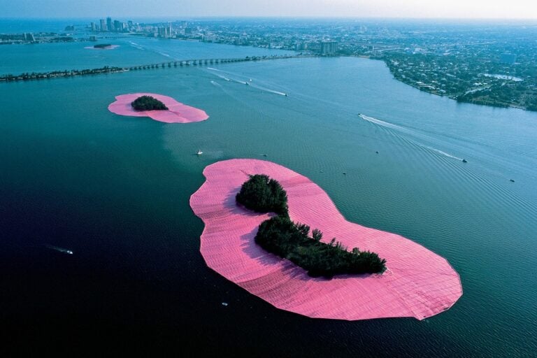 Christo and Jeanne-Claude, 'Surrounded Islands, Biscayne Bay, Greater Miami, Florida, 1980–83.' Photos Wolfgang Volz