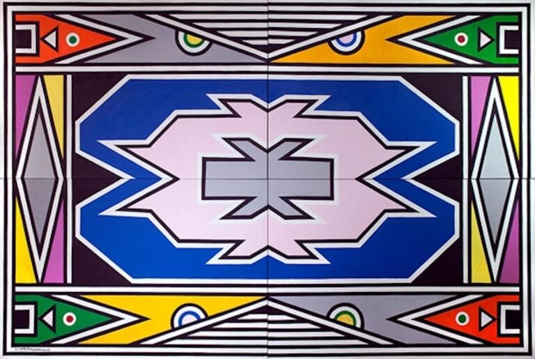 Esther Mahlangu, Ndebele Abstract, 2019. Courtesy Melrose Gallery