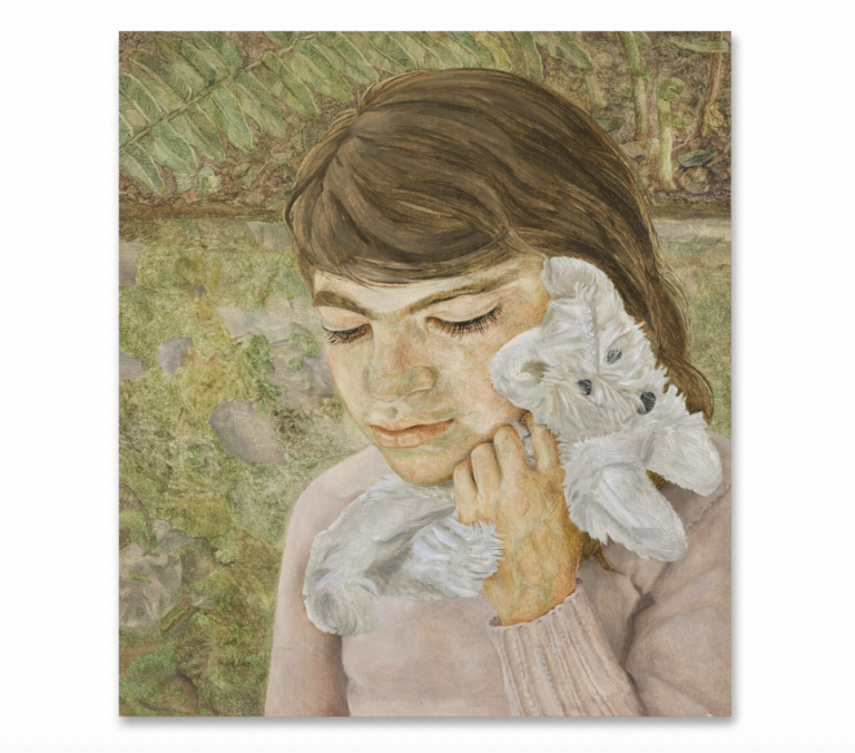 Lucian Freud, Child with a Toy Dog (1956). Courtesy of Sotheby's