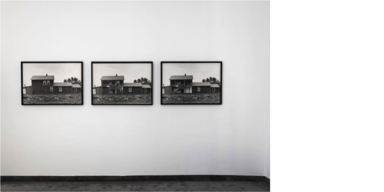 gordon matta clark bingo 1974 silver gelatin prints collage triptych Le case dimezzate del grande artista Gordon Matta-Clark a Bruxelles in un’ex patinoire dell’800