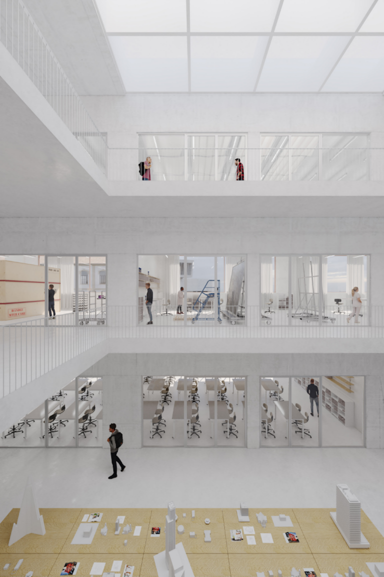 Grande MAXXI, Hub – Interno. Render ©LAN-Architecture