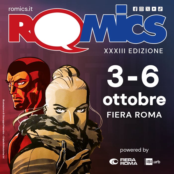 il poster di romics 2024 Gli ospiti e le mostre di Romics, il festival del fumetto di Roma