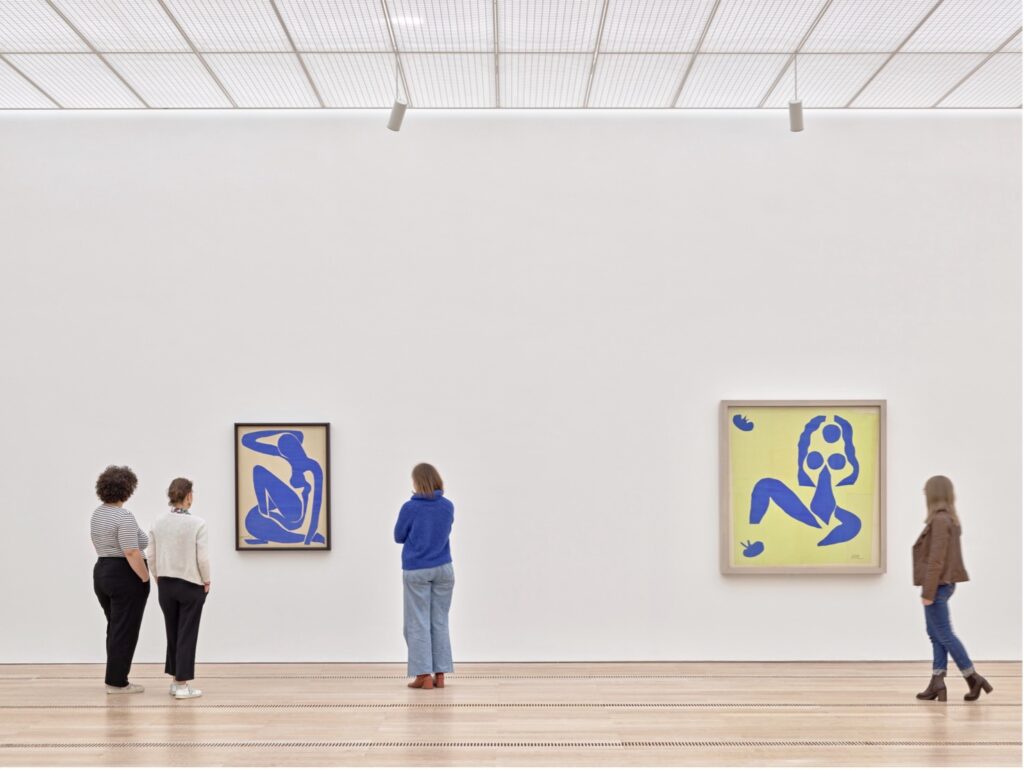 Installation view della mostra Matisse – Invito al viaggio alla Fondation Beyeler, Riehen/Basilea, 2024 © Succession H. Matisse, 2024, ProLitteris, Zurich. Photo Mark Niedermann