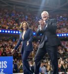 Kamala Harris e Tim Walz alla Convention democratica