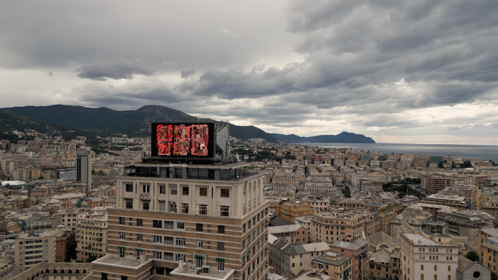 Su un grattacielo di Genova l’installazione d’artista per esplorare la biodiversità mediterranea