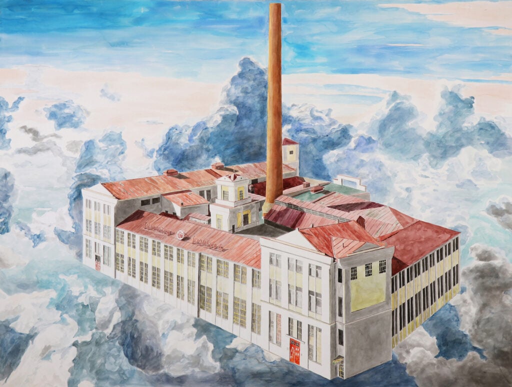 nina ivanovic jugosped 2021 akvarel na papiru 200 x 150 cm “Invece di fare la biennale, diamo uno spazio per gli artisti”. La provocazione dei curatori italiani a Belgrado