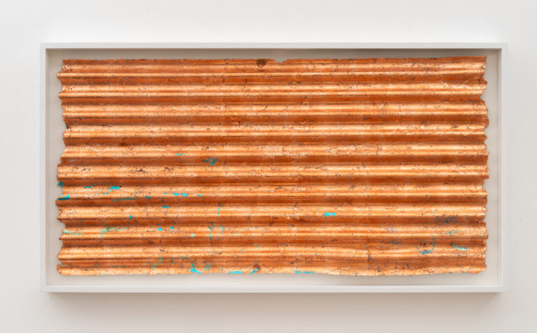 Rachel Whiteread, Untitled (Copper), 2023, Papier-mâché and copper leaf, 76 x 152 cm