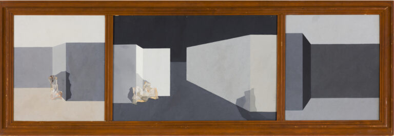 Sandro Somarè, Muri deserto immagine ombra di un ritorno, Trittico, 1967