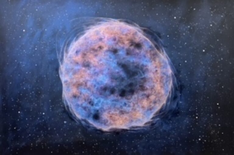 Ernesto Morales, Supernova IV - dalla Supernova Keplero - olio e pigmenti su tela, 2024