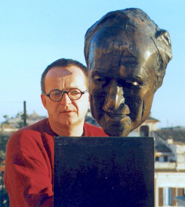 Krzysztof M. Bednarski, Ritratto di Mario Schifano sulla sua tomba, Cimitero Flaminio, Prima Porta, Roma, 1991 - 1998