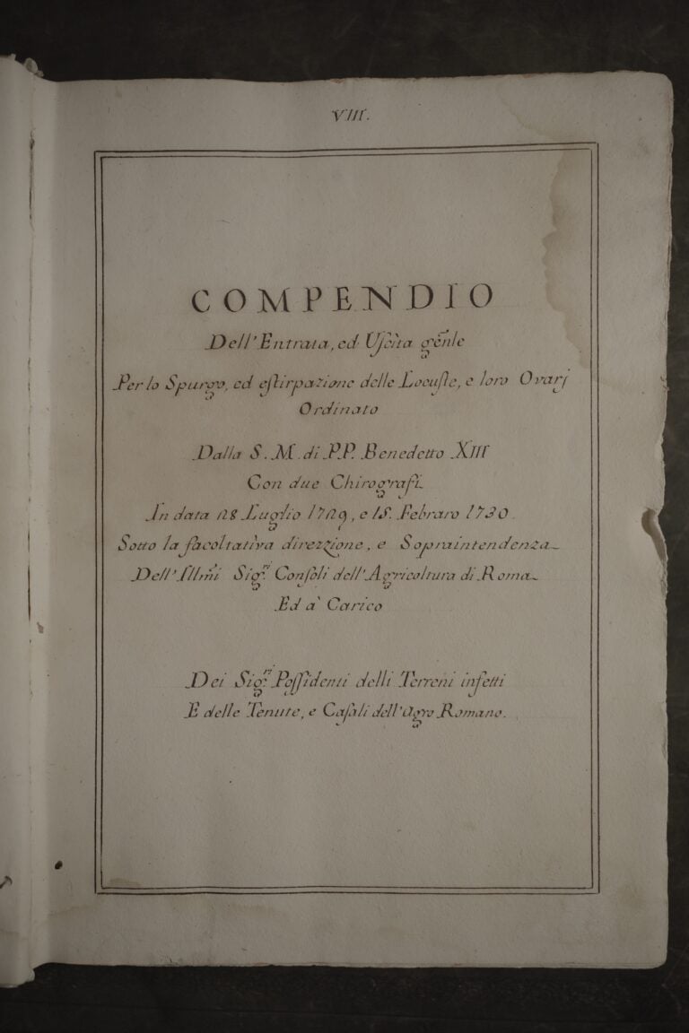 Documenti Archivio storico, Palazzo Sciarra Colonna, Courtesy Fondazione Roma