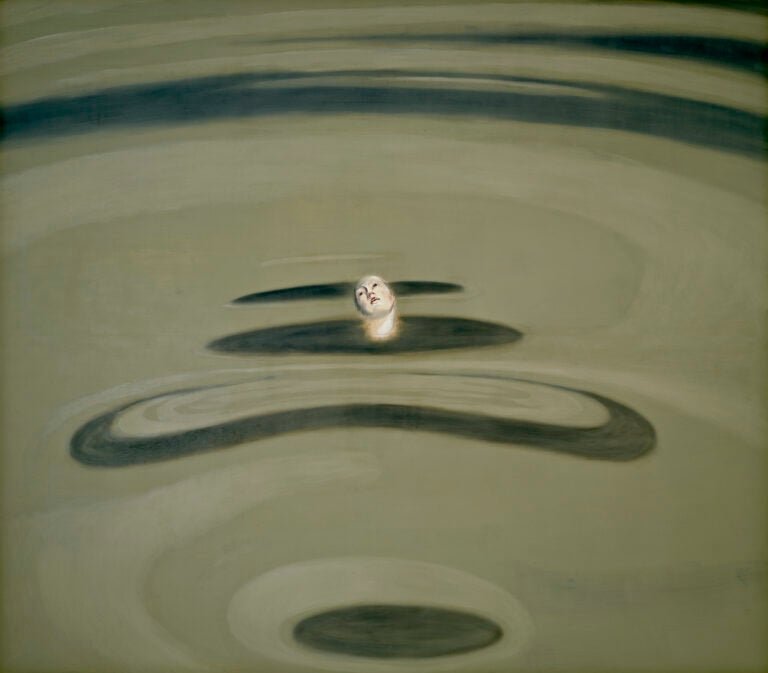 Joan Banach, Deep Water, 1998 olio su tavola / oil on wood, 213,5 x 245,5 cm Collezione Maramotti, Reggio Emilia © Joan Banach Courtesy Collezione Maramotti, Reggio Emilia Ph. Carlo Vannini