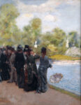 Giuseppe De Nittis, Accanto al laghetto dei giardini del Lussemburgo,1875 circa. Collezione privata, courtesy Galleria Bottegantica