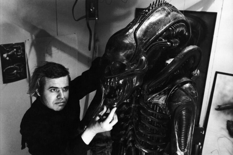 H.R.Giger sul set di Alien, 1979