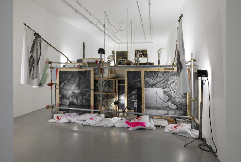 Jacopo Benassi, Sàlvati Salvàti, 2024, installation view at Galleria Francesca Minini. Photo Andrea Rossetti