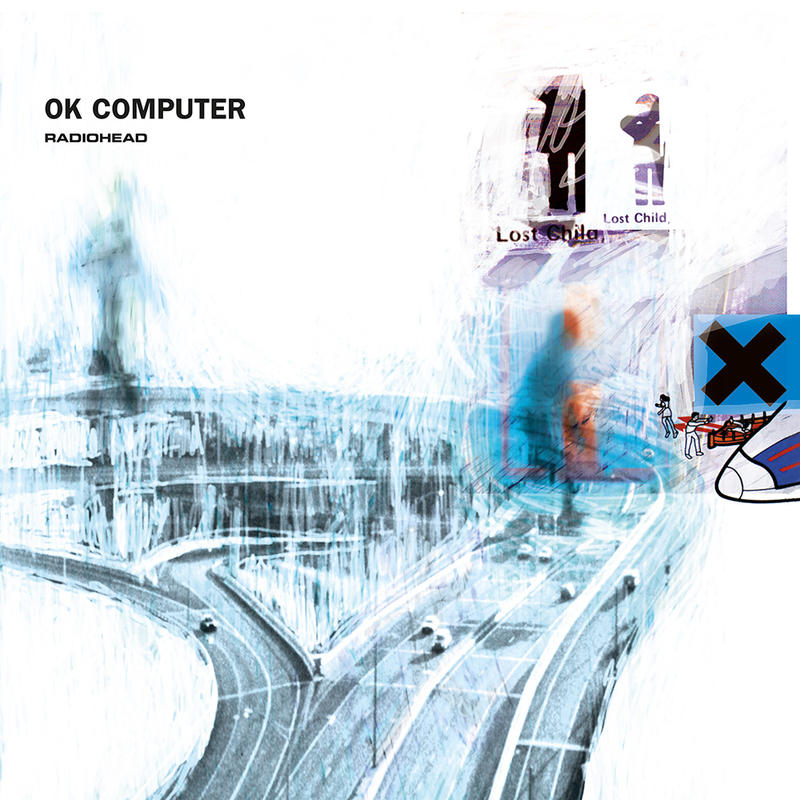 La copertina dell'album Ok Computer ideata da Thom Yorke e Stanley Donwood, 1997 © 1997 XL Recordings Ltd