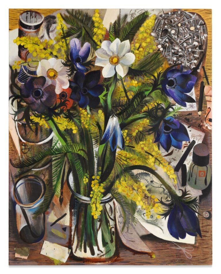 Louis Fratino, Anemones and Mimosas, Sotheby's