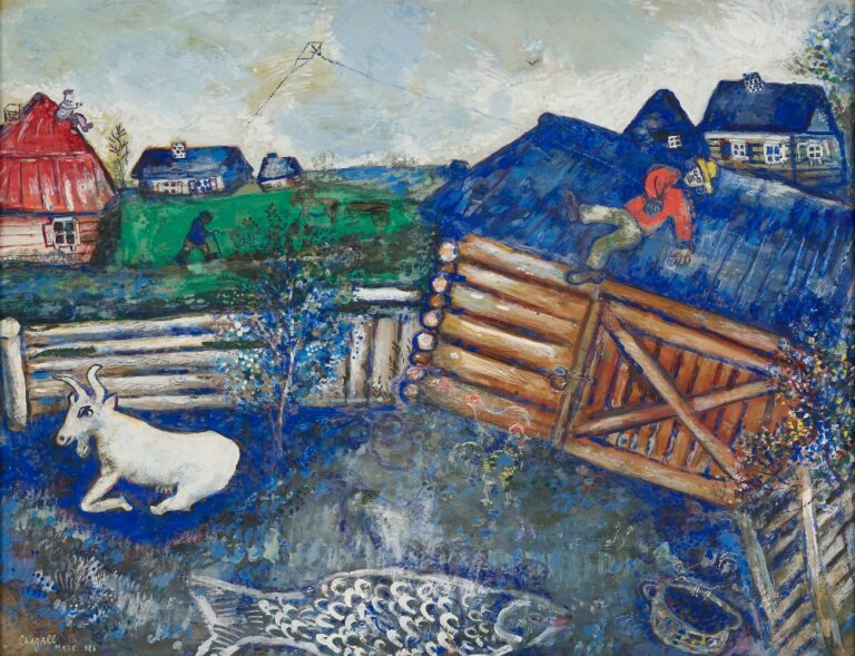 Marc Chagall, L'aquilone, 1925-1926. The ALBERTINA Museum, Vienna – The Batliner Collection © Bildrecht, Vienna 2024