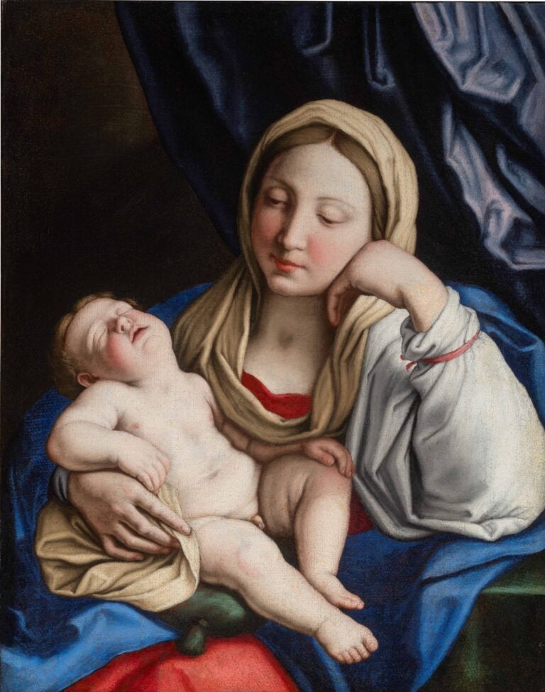 Giovanni Battista Salvi, detto Sassoferrato (Sassoferrato 1609 - Roma 1685), Madonna col Bambino dormiente. Courtesy Galleria Ducci