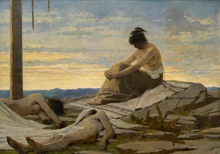 Spartaco Vela, Rispa che protegge il corpo dei figli, 1881 © Museo Vincenzo Vela e MVV: S.Carsana