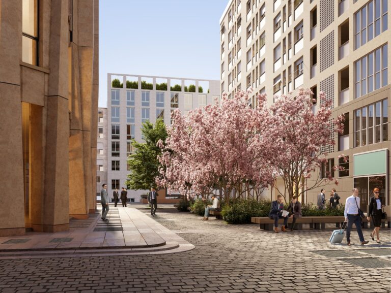 Torre Velasca, render con la piazza. Courtesy Asti Architetti