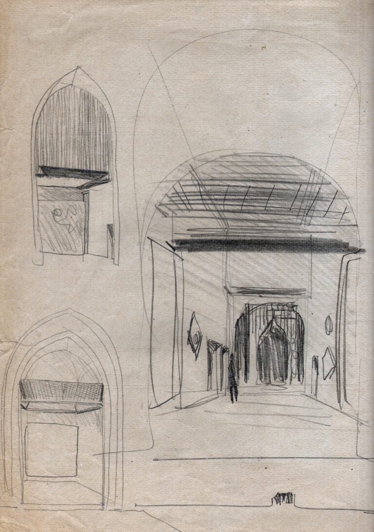 dettaglio di un disegno di scarpa dagli archivi del museo abatellis I 70 anni dell’allestimento del grande Carlo Scarpa a Palazzo Abatellis di Palermo