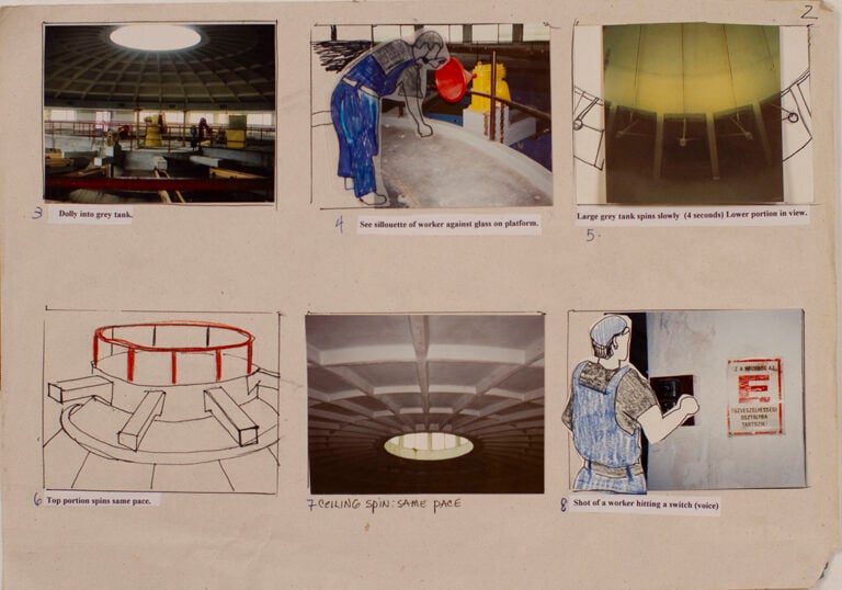 Ericka Beckman, Switch Center, 2003, 16 mm, sound, 14’. Storyboards by Ericka Beckman, 2003. Courtesy the artist