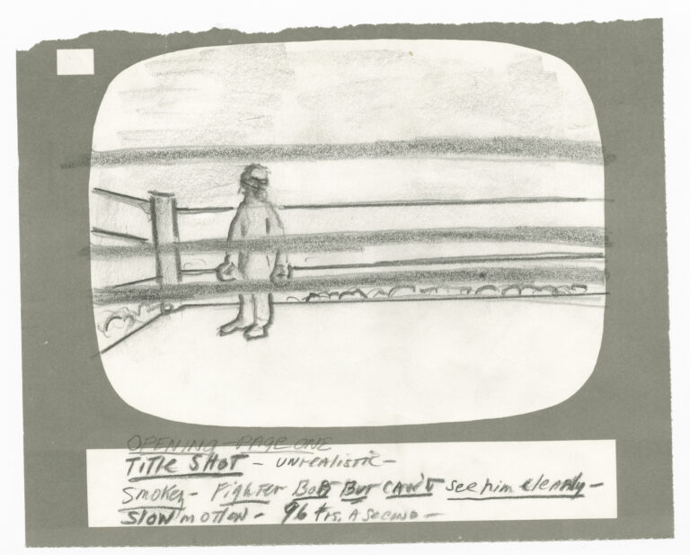 Raging Bull, directed by Martin Scorsese, 1980. Storyboard by Martin Scorsese, 1979. Martin Scorsese Collection, New York