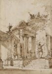 francesco guardi capriccio architettonico penna acquerello e tracce di carboncino 188 x 133 mm 500 anni di arti grafiche nella Collezione Paolo Galli in mostra a Venezia