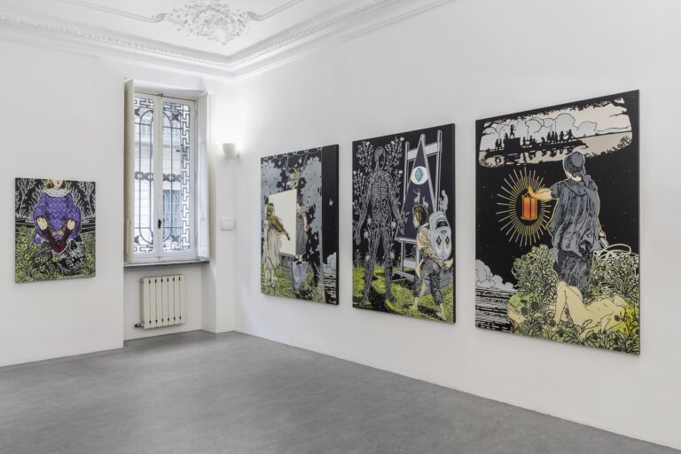 Gabriele Arruzzo, Terzo Purgatorio, installation view at Simondi Gallery, Torino, 2024. Photo Beppe Giardino