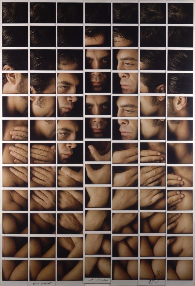 Javier Bardem, lastra Polaroid, 2015, 70x98 cm. By Maurizio Galimberti/Photomovie