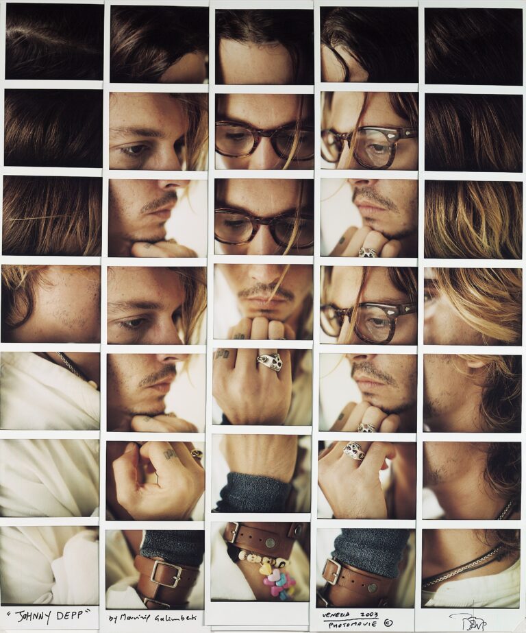 Johnny Depp, lastra Polaroid, 2015, 50x60 cm. By Maurizio Galimberti/Photomovie