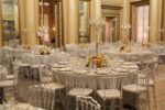 L'allestimento della cena di gala della Prima alla Scala