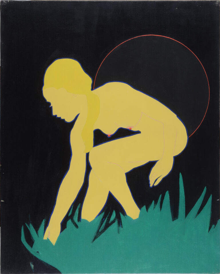 Marco Roncada, Yellow nude with black sun, 1969