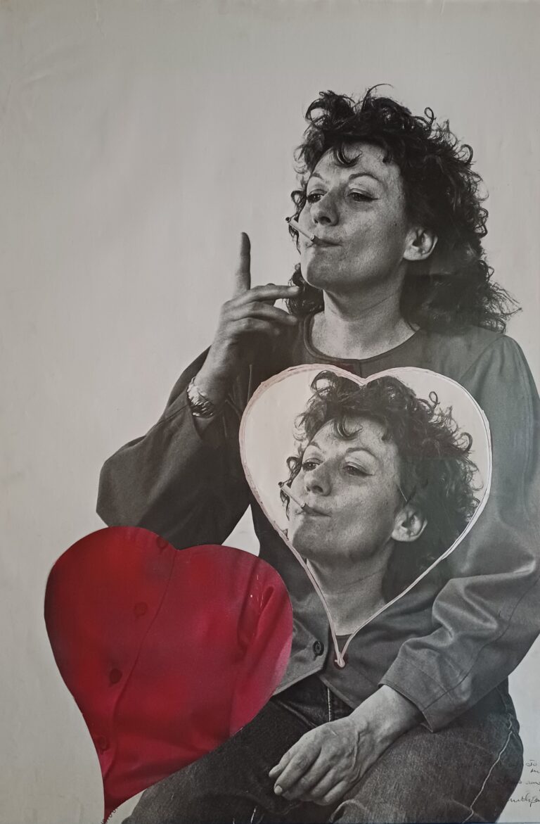 Milli Gandini, Pensieri d’agosto (“Il mio amore”), collage, cm 101x70, 1985