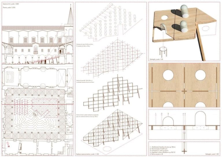 Studio Lemonot, tavola progettuale per il concorso Cassidaria Minae - Museo naturalistico Minà Palumbo, Castelbuono, 2024