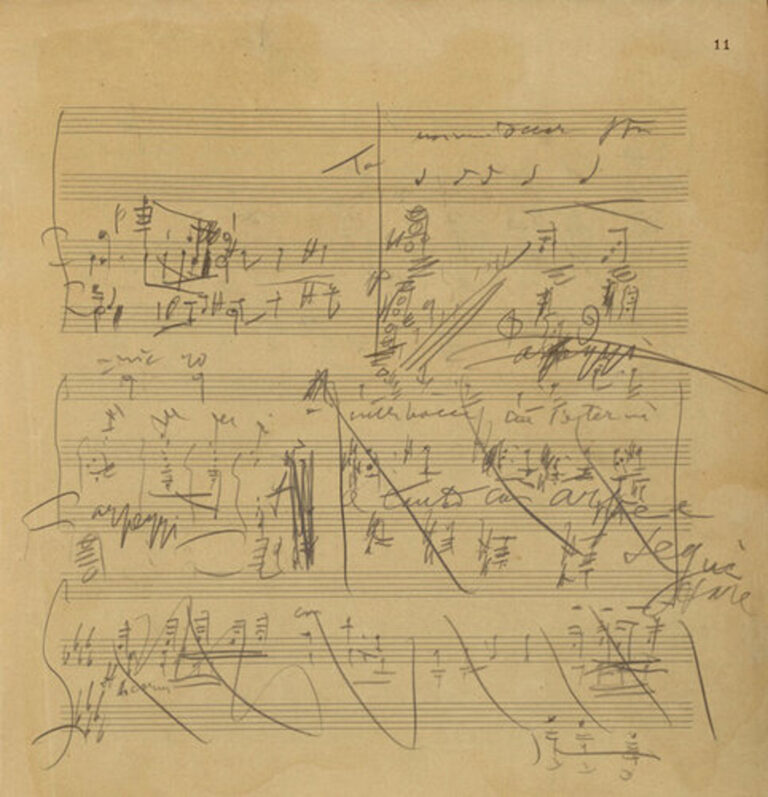 Turandot di Giacomo Puccini, ultimi schizzi autografi, 1924